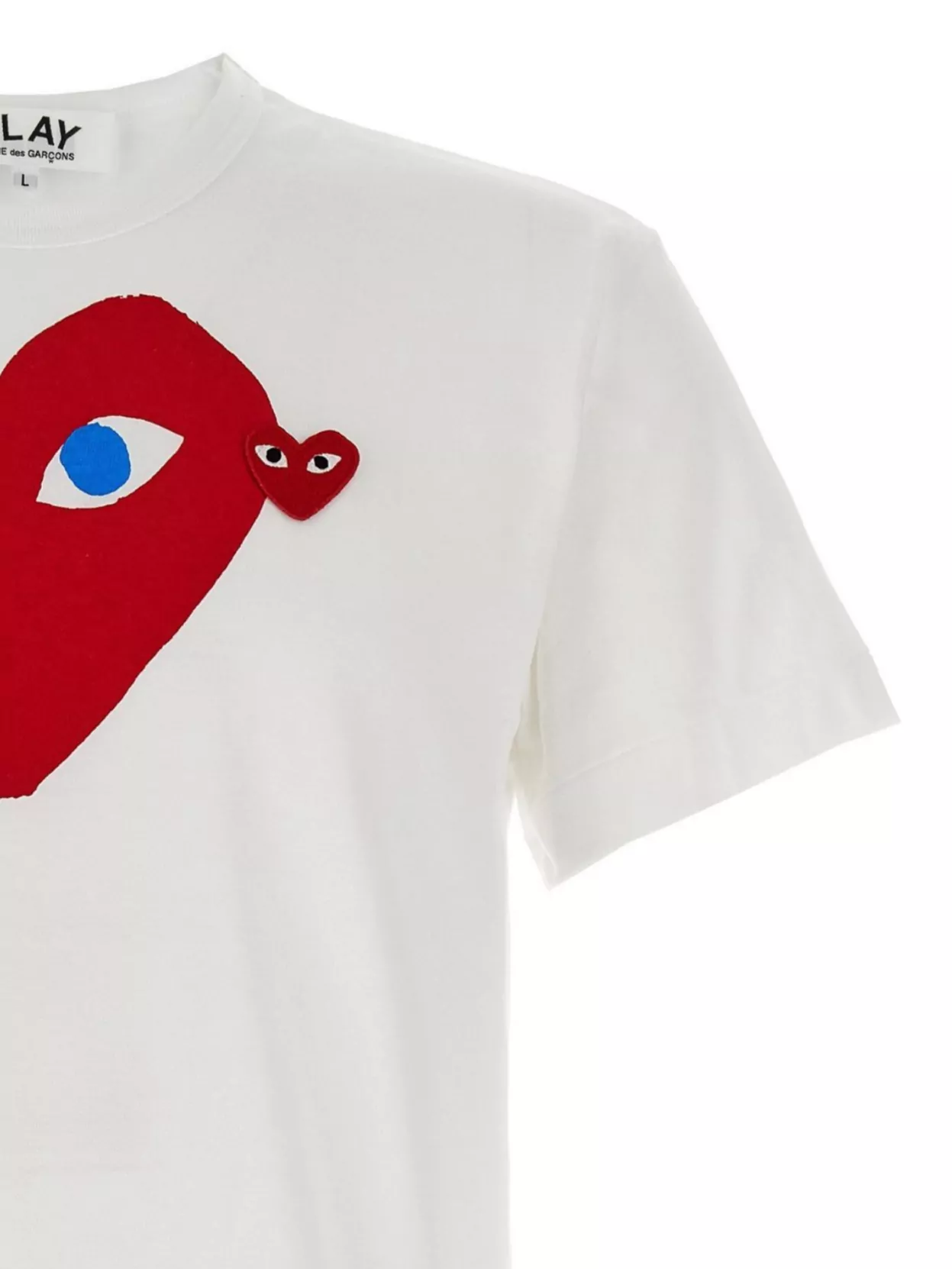 Comme Des Garçons Play Graphic Print Crew Neck Short Sleeves T-Shirt
