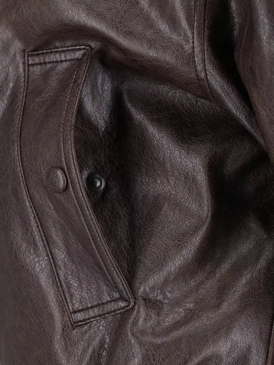 Low Classic Leather Coat