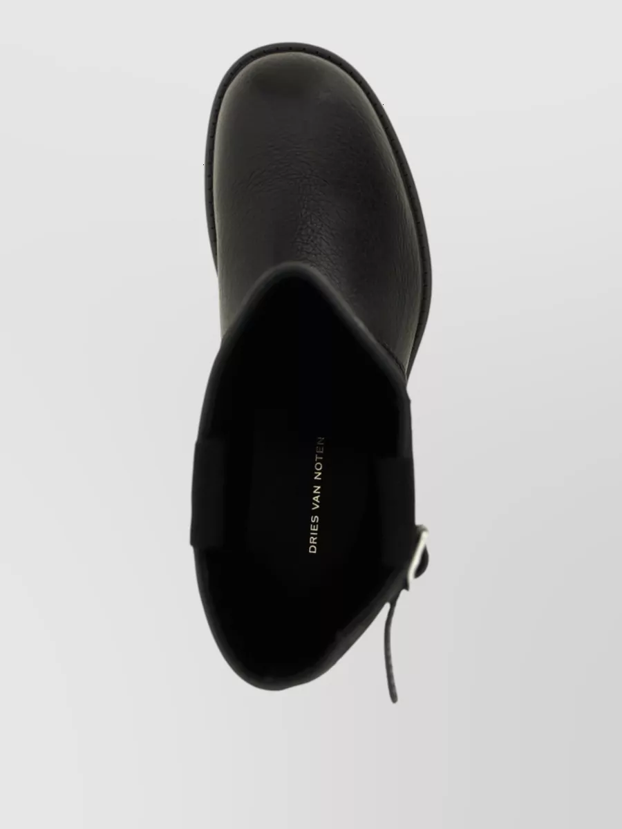 Dries Van Noten Leather Biker Boots