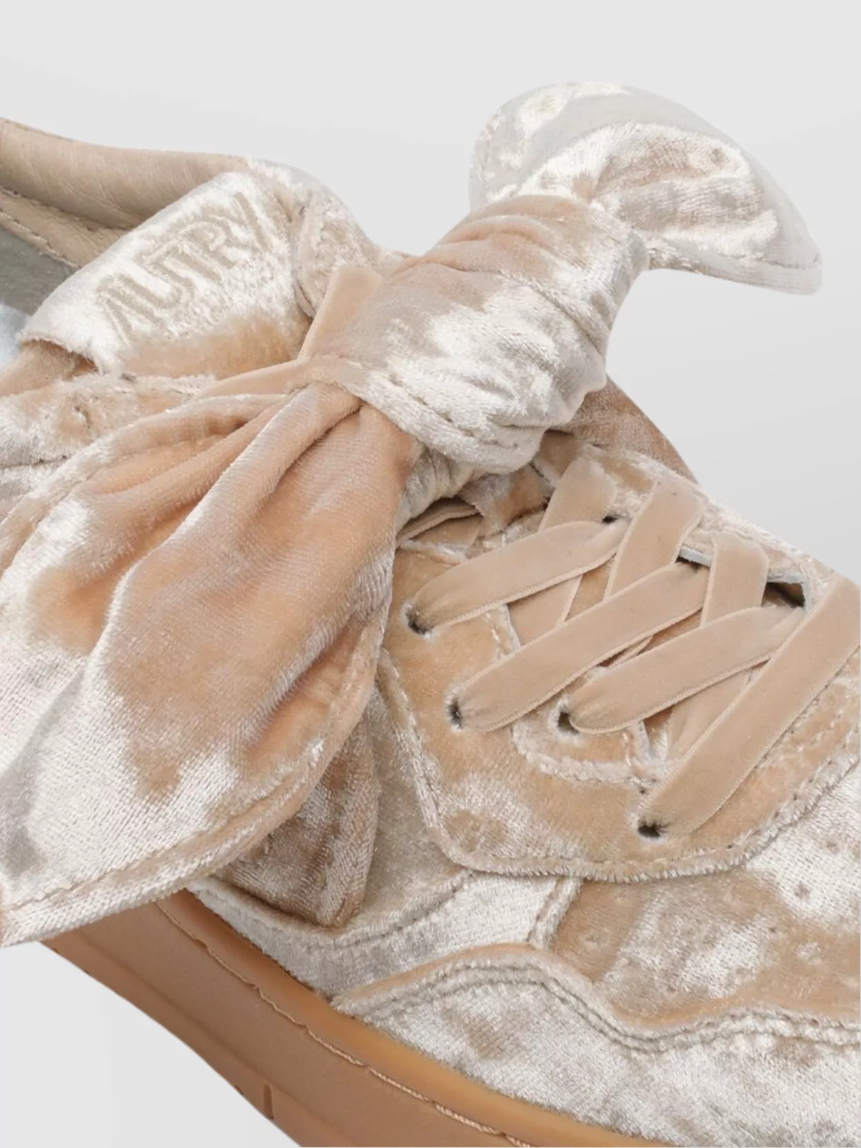 Autry Velvet Sneakers With Frontal Bow Detail In Multi
