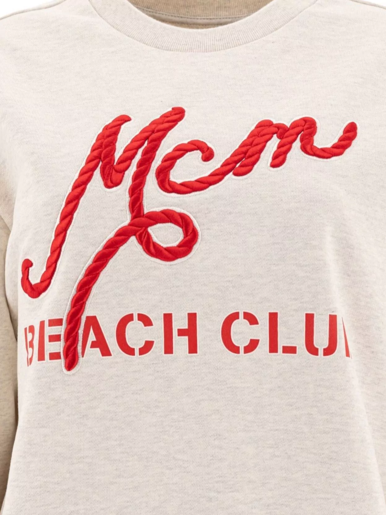 Mcm Beach Club Logo Cropped Sweatshirt