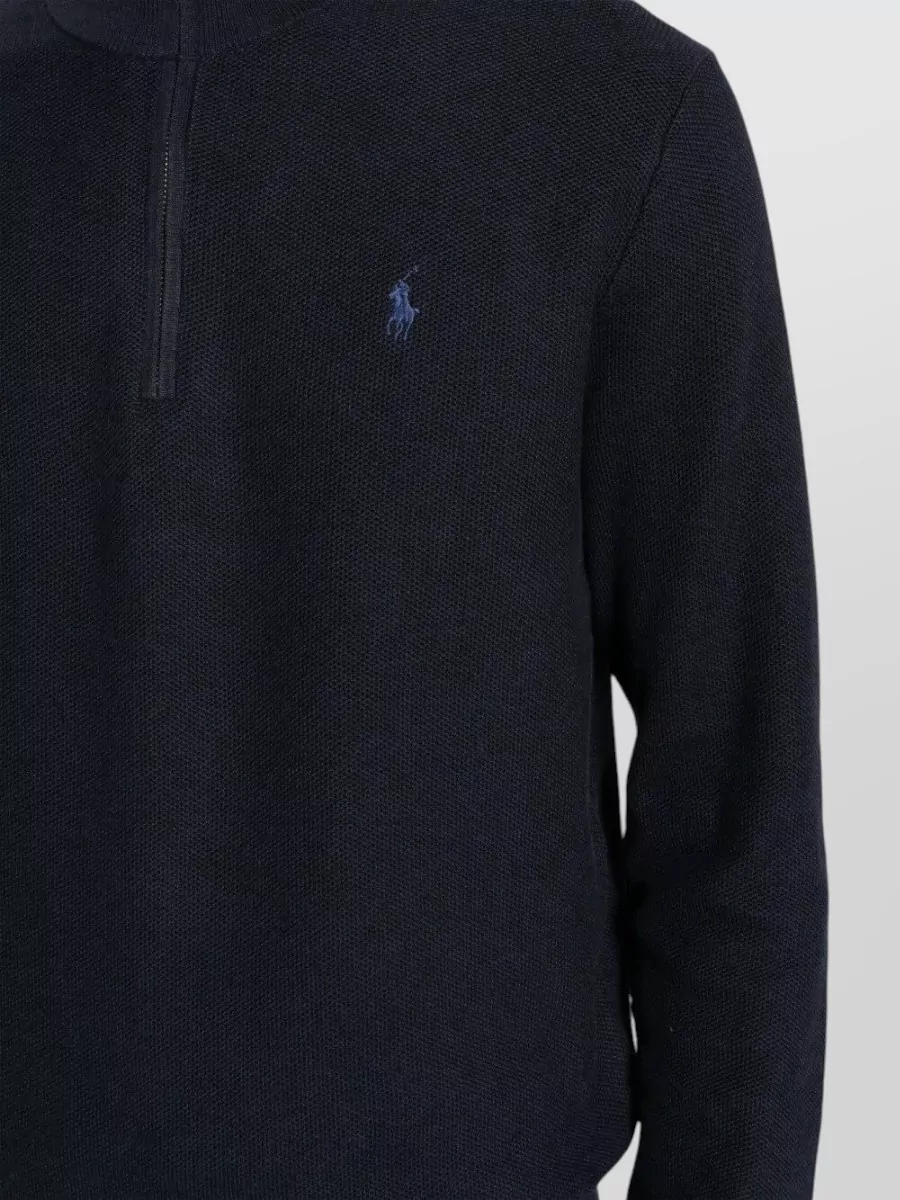 Polo Ralph Lauren Ribbed Quarter-Zip Cotton Jumper
