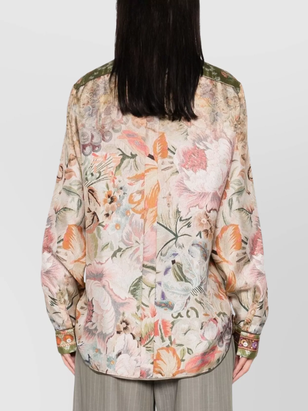 Pierre Louise Mascia Floral Pattern Silk Shirt