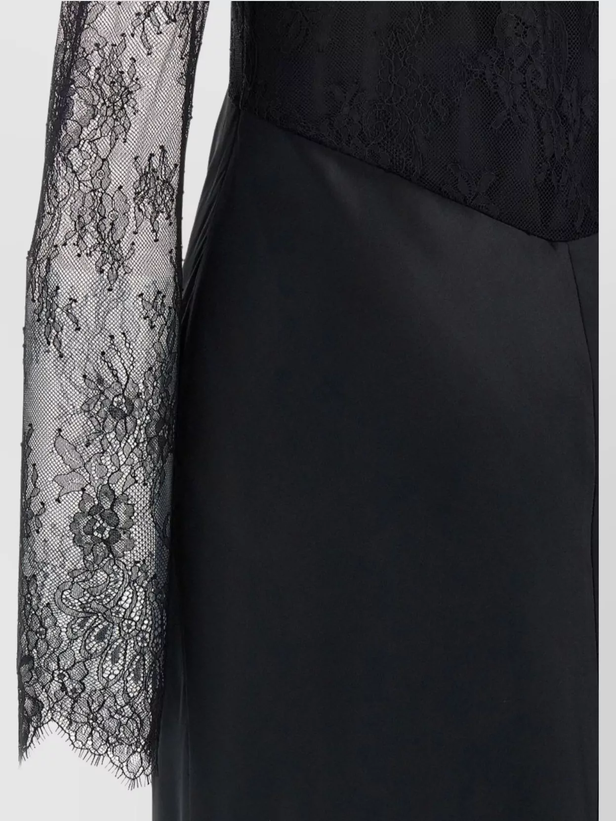 Alberta Ferretti Satin And Lace Dress