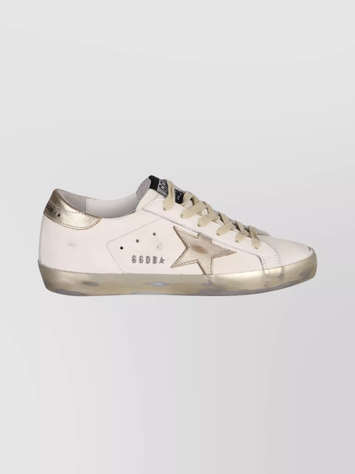 Golden Goose Low-top Leather Sneakers Featuring Star Patch In Nude