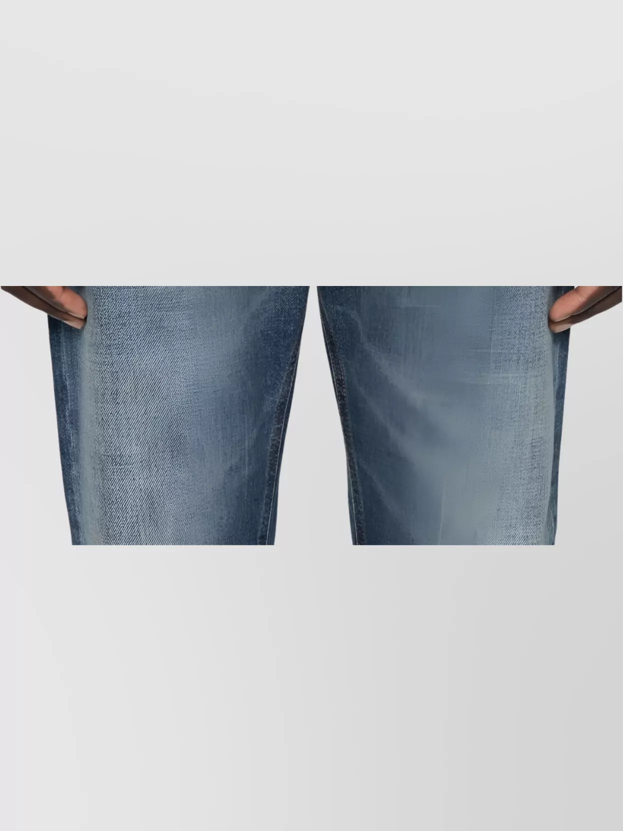 Haikure Belt Loop Jeans With Contrast Stitching And Faded Effect