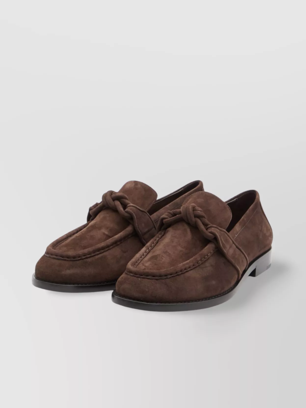 Bottega Veneta Astaire Leather Knot Loafers