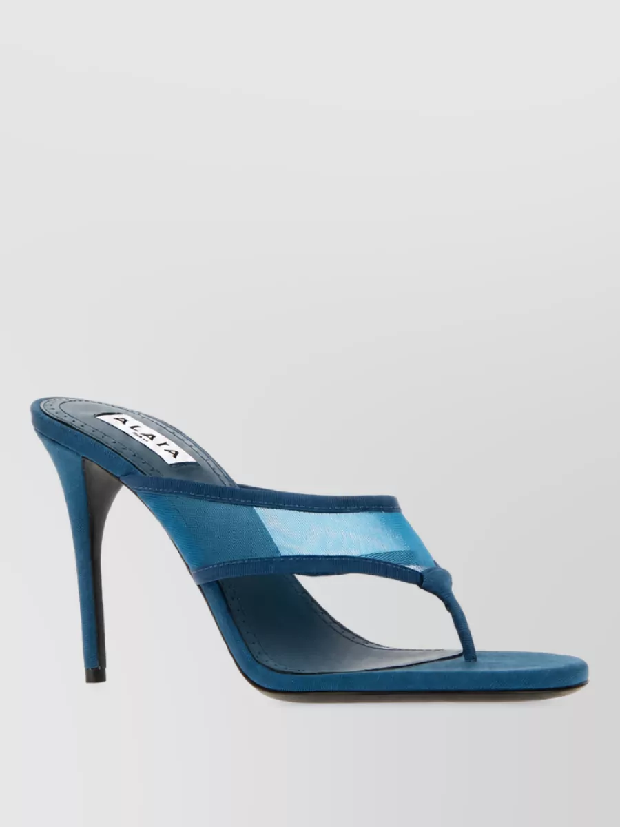 Alaïa mesh thong mules