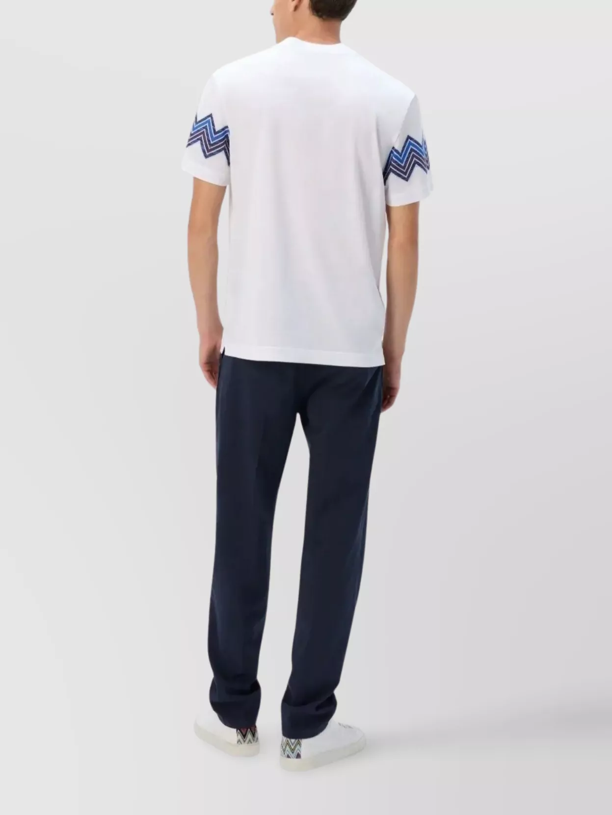 Missoni Chevron Pattern Crew Neck Short Sleeve T-Shirt