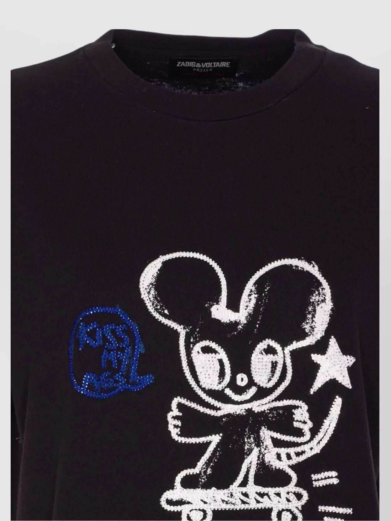 Zadig & Voltaire Crewneck Top With Front Graphic Print