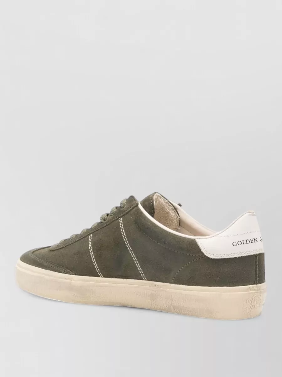 Golden Goose Soul Star Suede Sneaker Round Toe Rubber