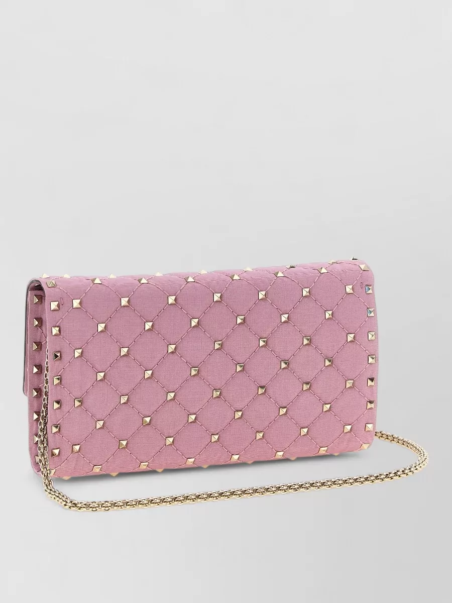Valentino Garavani Rockstud Spike Quilted Clutch Bag