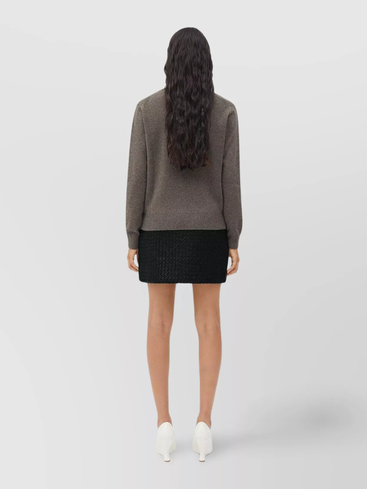 Shop Bottega Veneta V-neck Knit Sweater Ribbed Finish In Purple