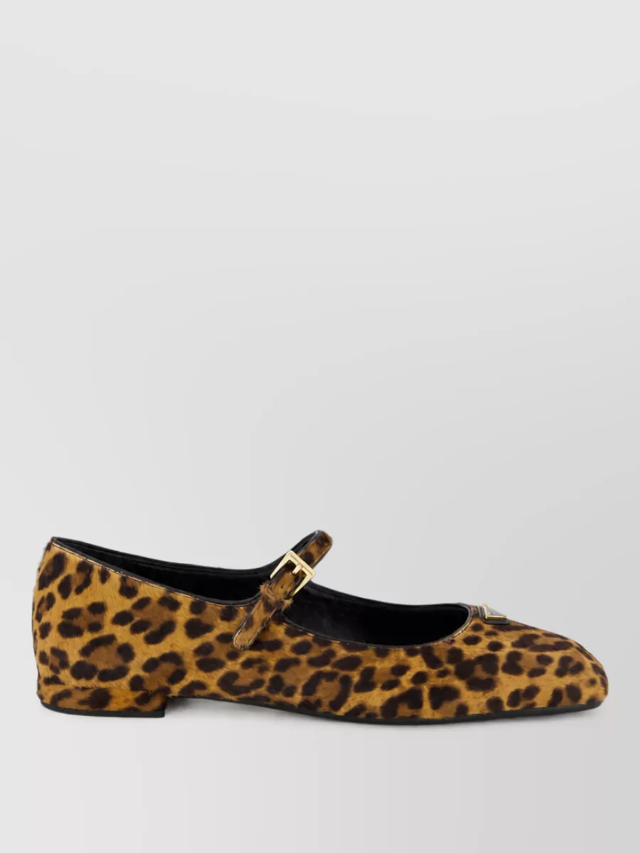Prada Leather Ballerina Shoes