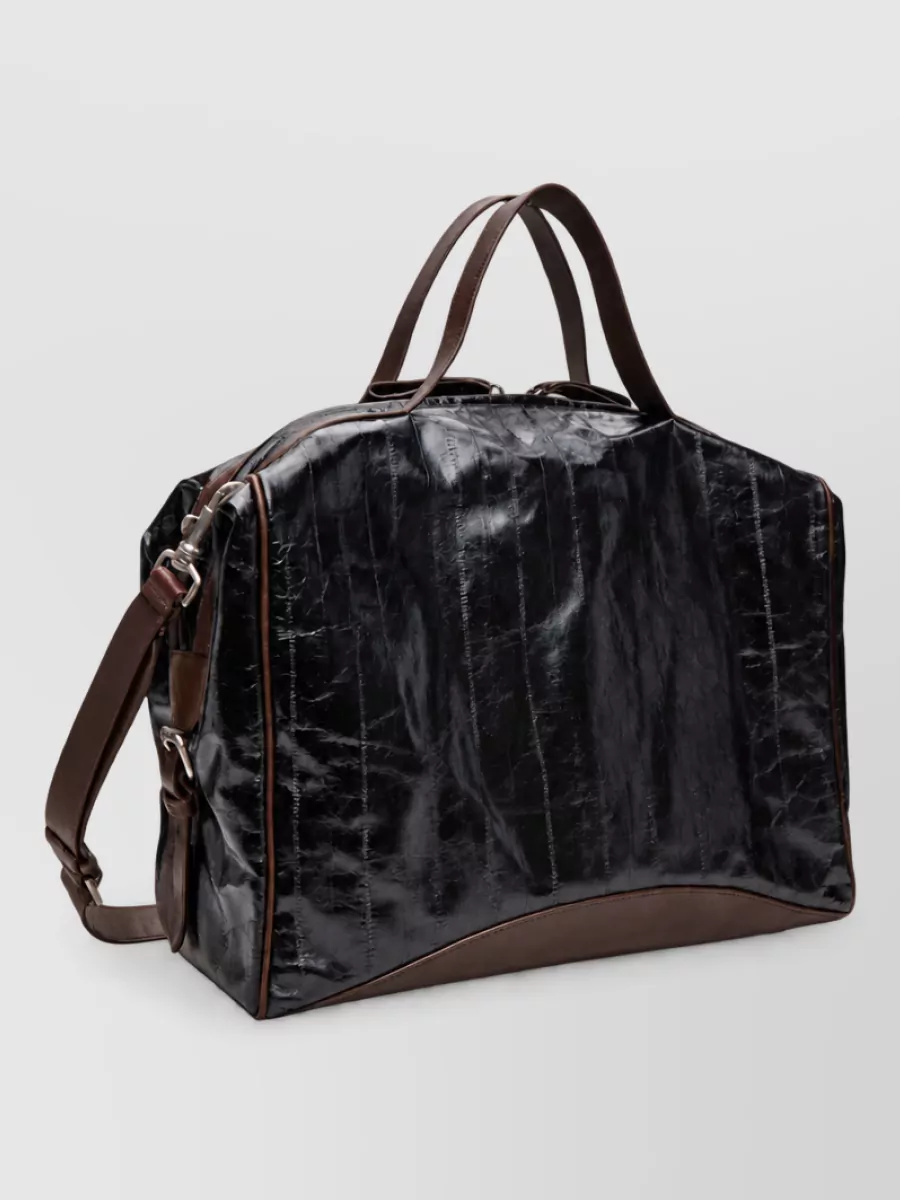 Dries Van Noten leather travel bag