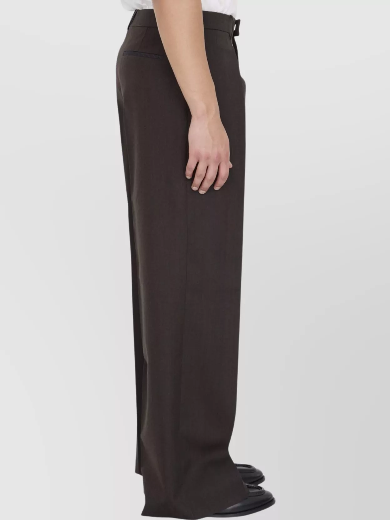 Burberry Wide Leg Wool Trousers