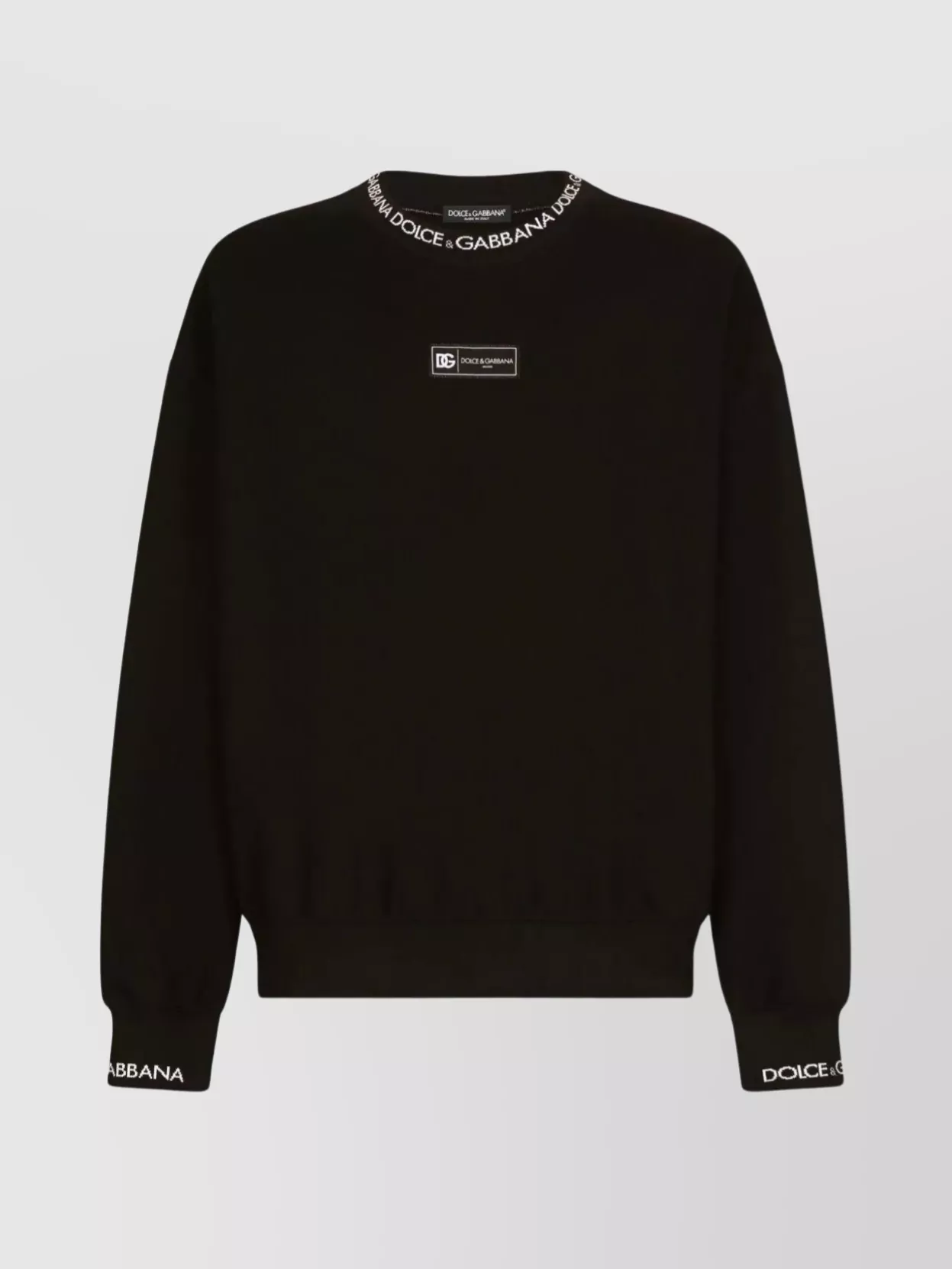 Shop Dolce & Gabbana Oversize Banana Tree Print Sweatshirt In Black