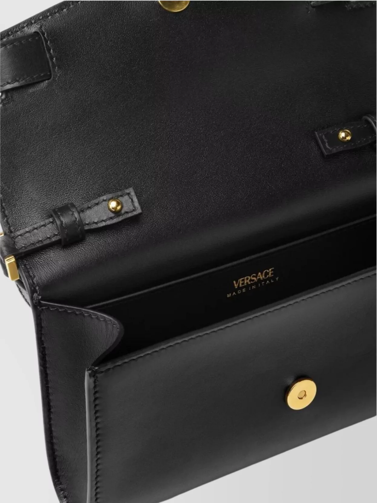 Versace Vitello Calfskin Shoulder Strap Cardholder