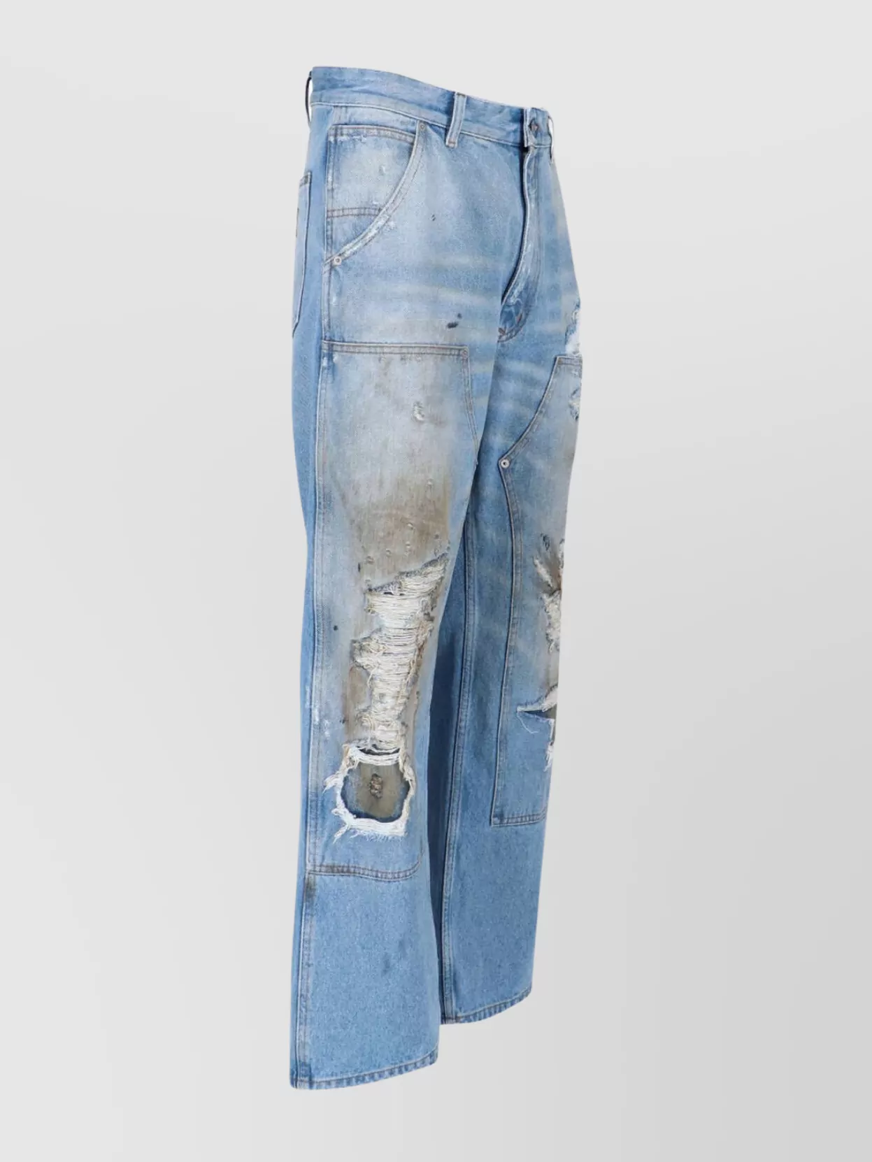 Mm6 Maison Margiela Mm6 By Maison Margiela Relaxed Fit High-waisted Distressed Jeans