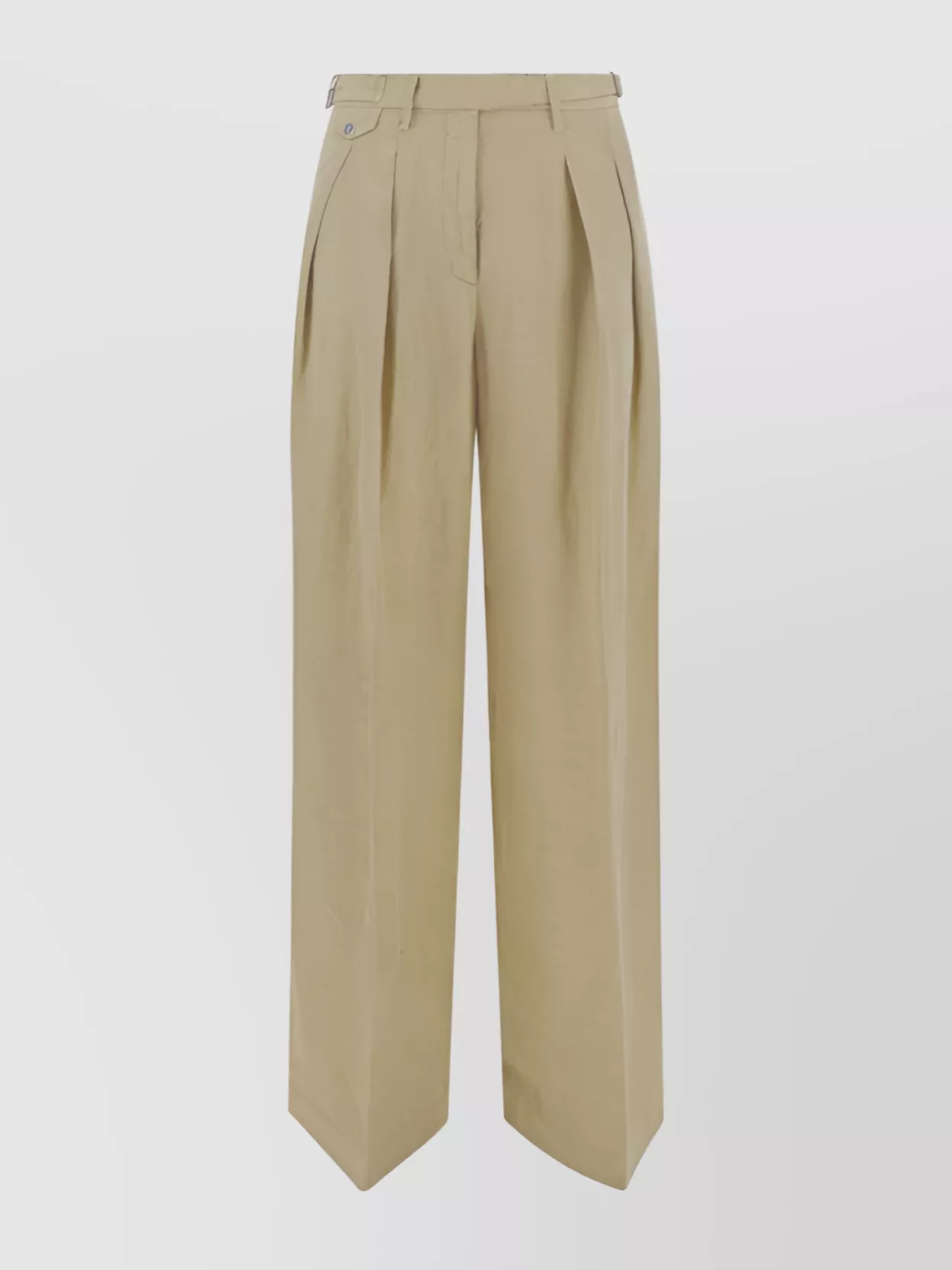 Jacob Cohen High Waist Wide-leg Trousers With Belt Loops In Brown