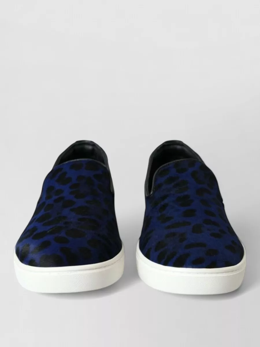 Dolce&Gabbana Calf hair leopard-print slip-on sneakers