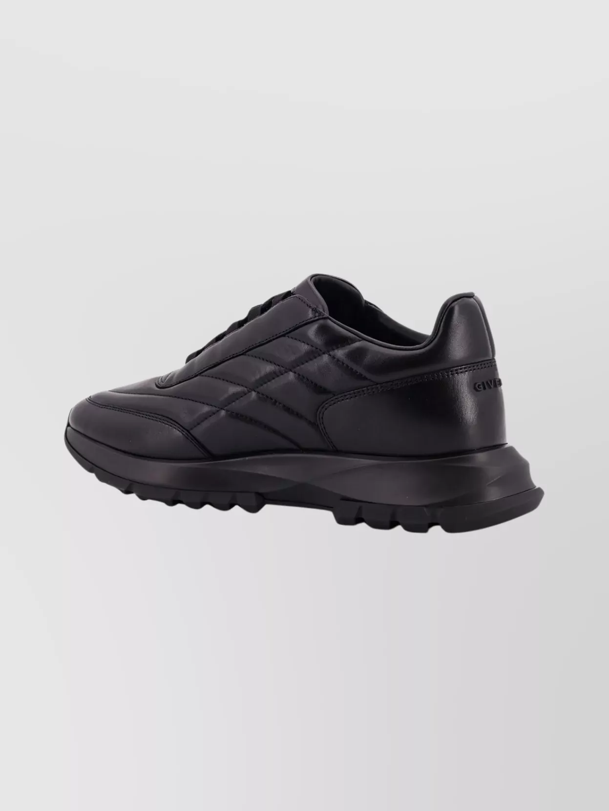 Givenchy Leather Round Toe Rubber Sole Sneakers