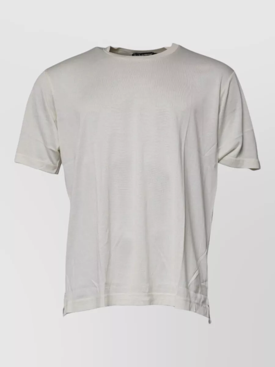 Dolce&Gabbana Silk blend crew neck short sleeve t-shirt