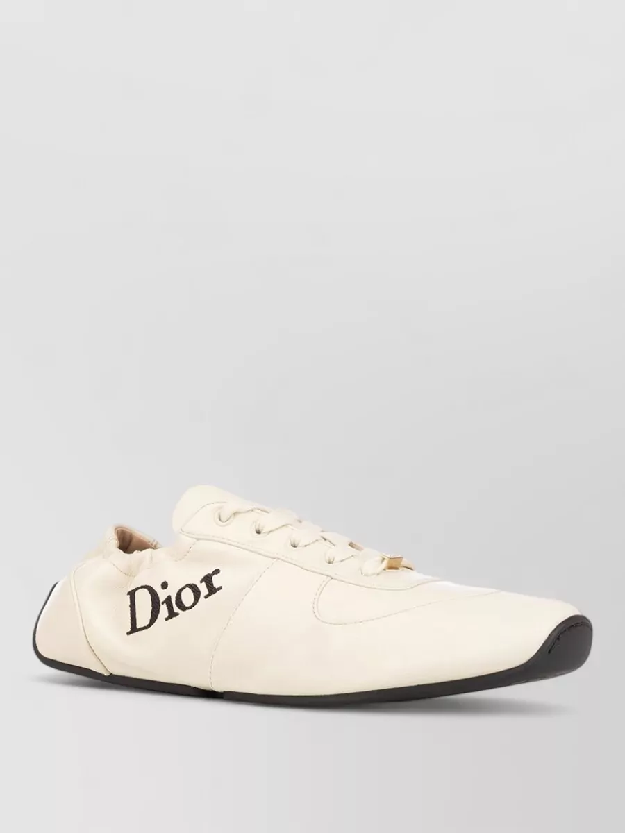 Christian Dior Leather Lace-Up Sneakers