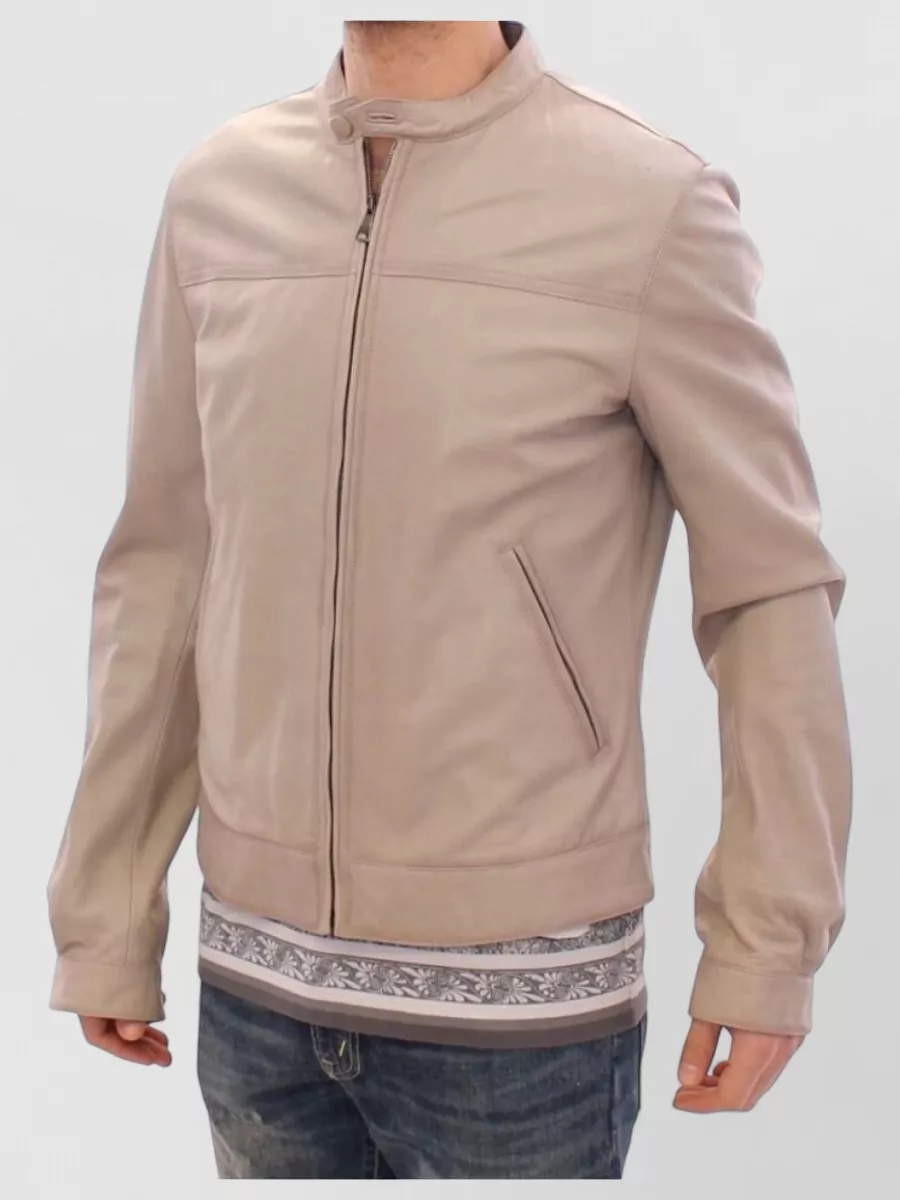 Dolce&Gabbana Lambskin Leather Biker Jacket
