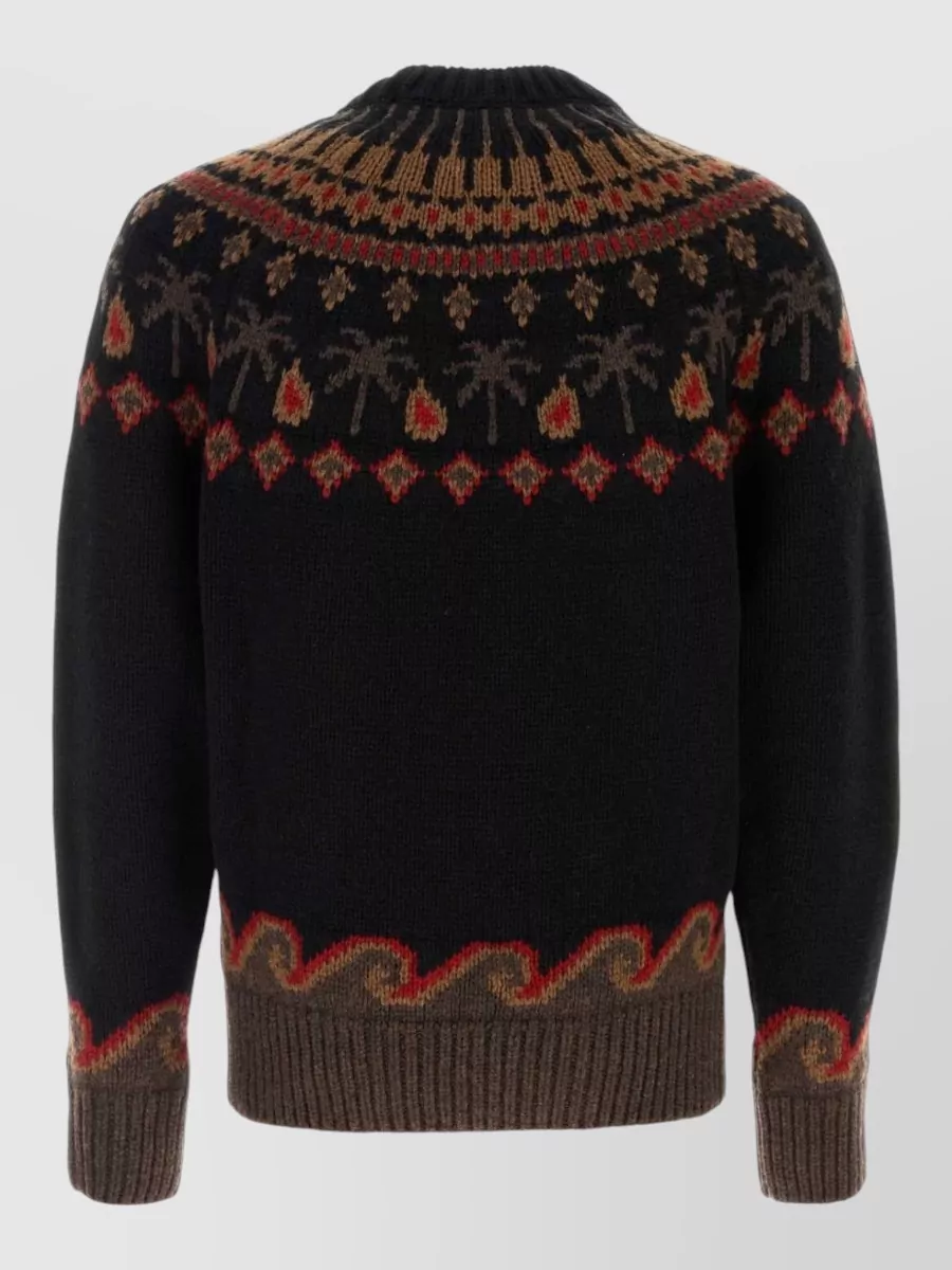 Alanui Embroidered Virgin Wool Sweater In Multi