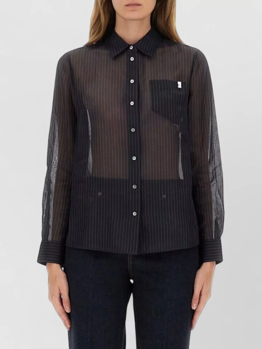 Tory Burch Striped Cotton Regular-Fit Shirt