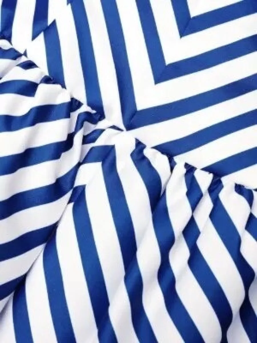 Self-Portrait Striped Taffeta Midi Dress