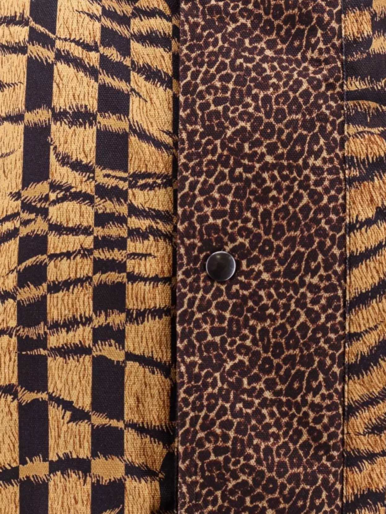 Pierre Louise Mascia Hooded Jacket With Mixed Patterns And Pockets