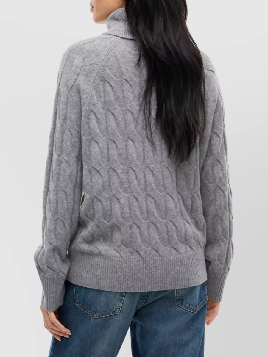 Tommy Hilfiger Wool Cable Knit Turtleneck Jumper