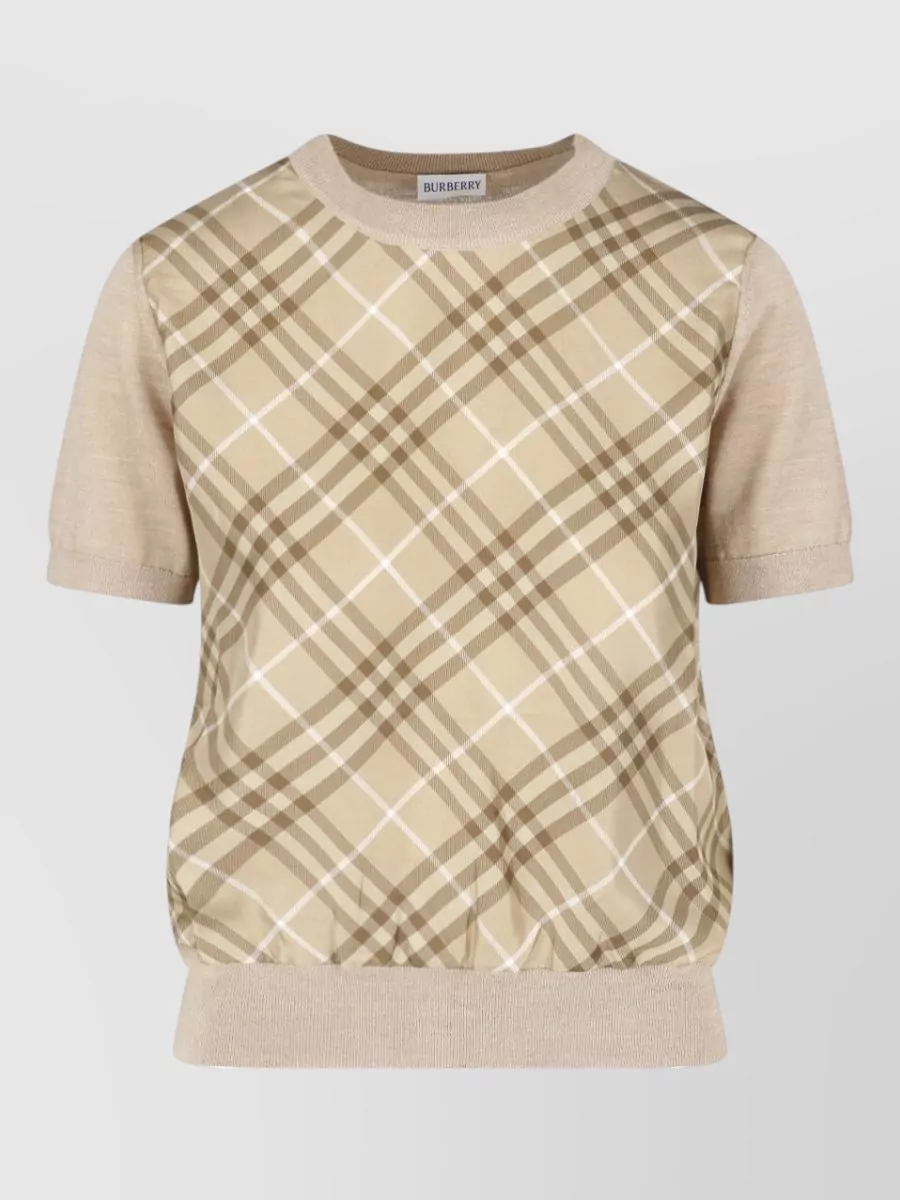 Burberry wool silk crewneck t-shirt