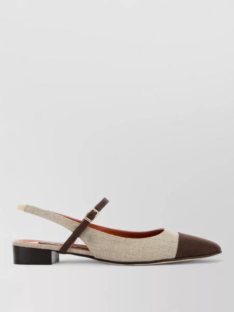 Carel Paris Two-Tone Canvas Ballerinas