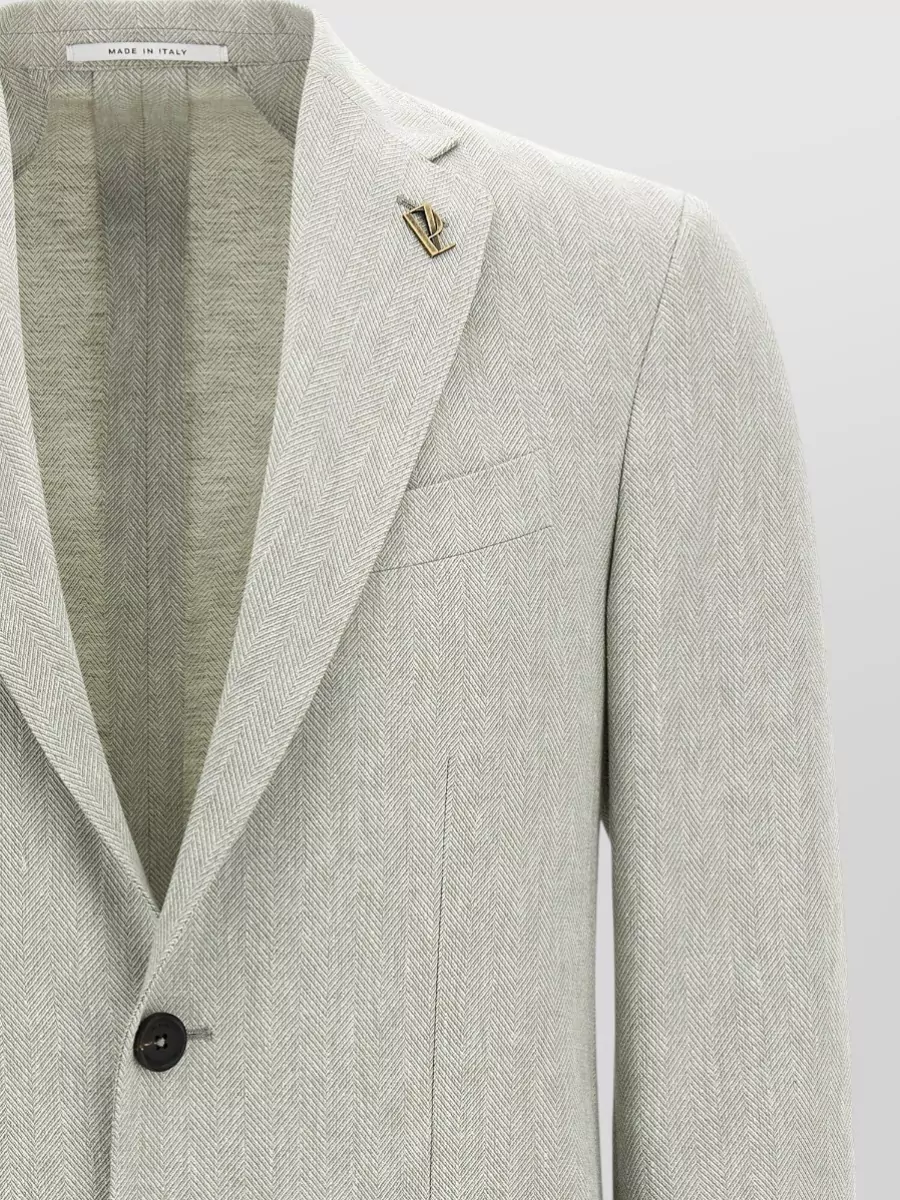 Pal Zileri Brera Blazer Notch Lapel Front Pockets