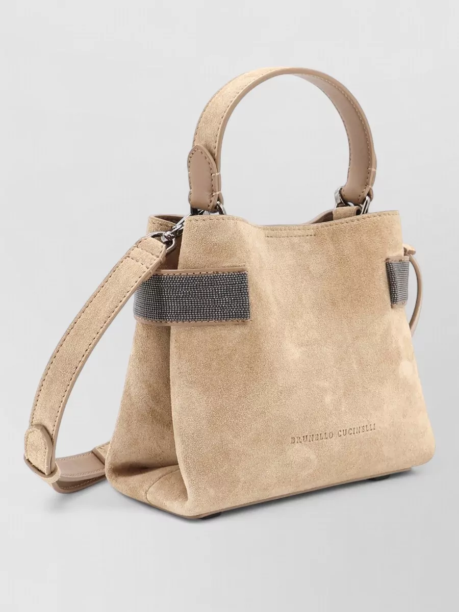 Brunello Cucinelli Monili Suede Bucket Bag
