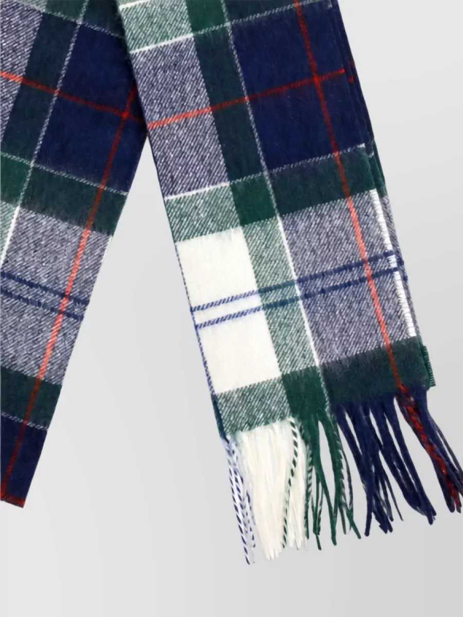 Barbour Wool Cashmere Tartan Scarf
