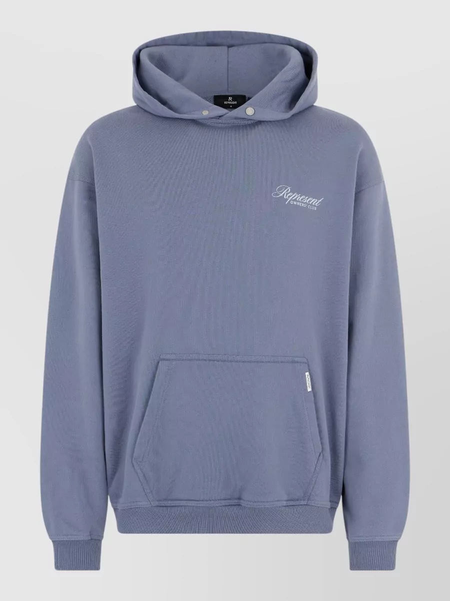 Represent cotton logo print hooded sweatshirt