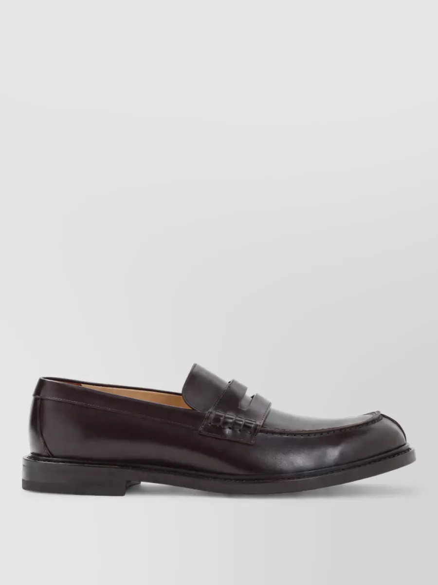 Brioni Leather Penny Loafers
