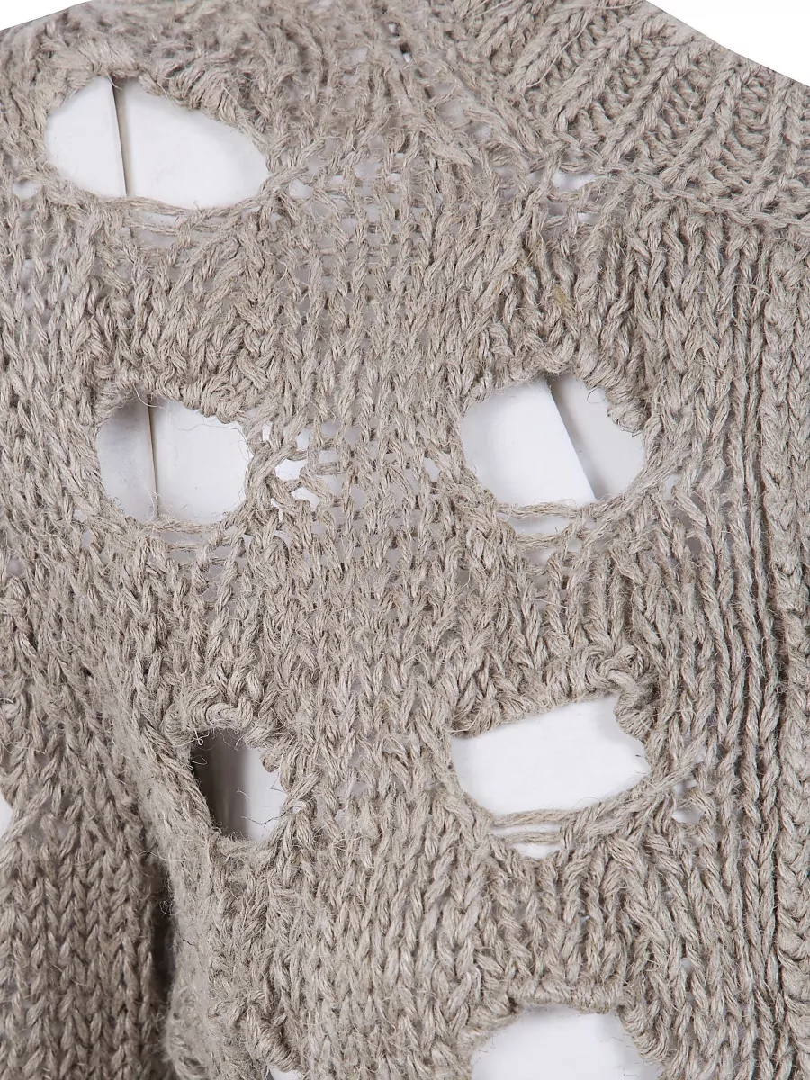 Comme Des Garçons Hemp Round Neck Cardigan