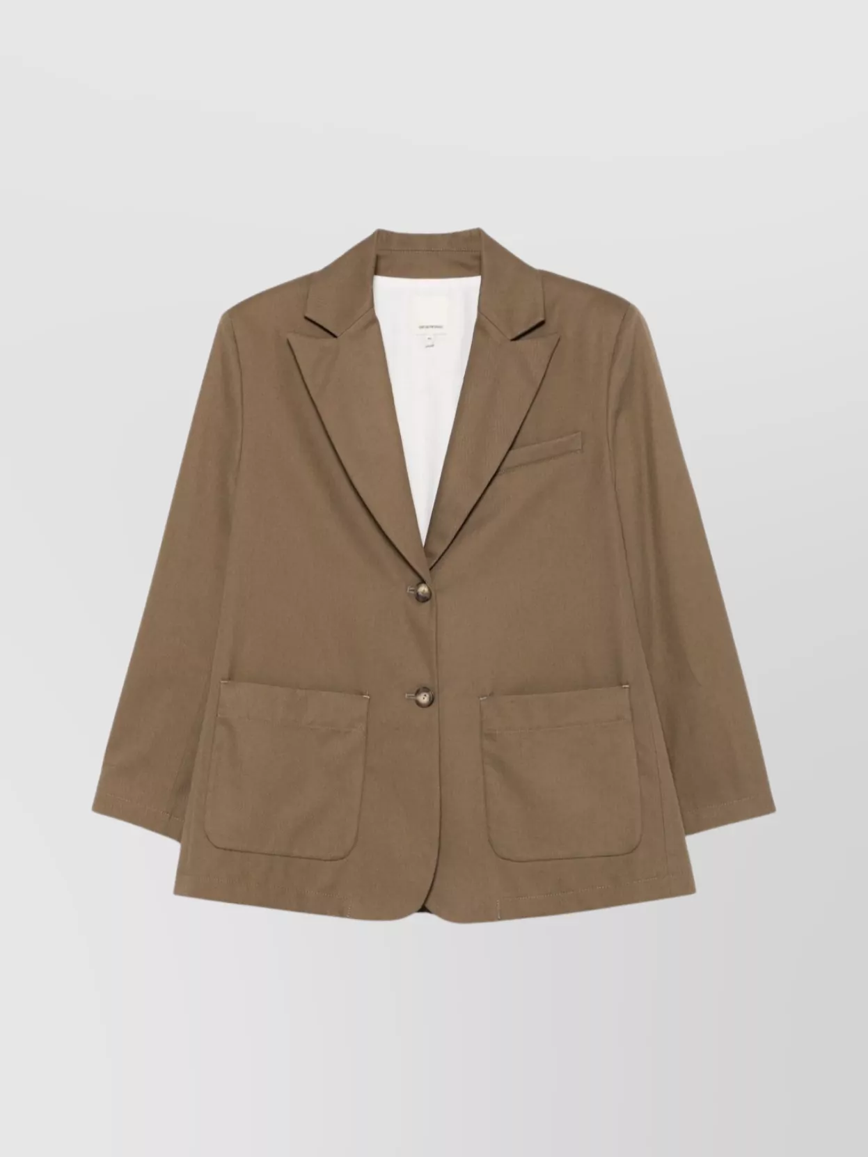 Emporio Armani Notch Lapel Single-breasted Coat With Rear Vents