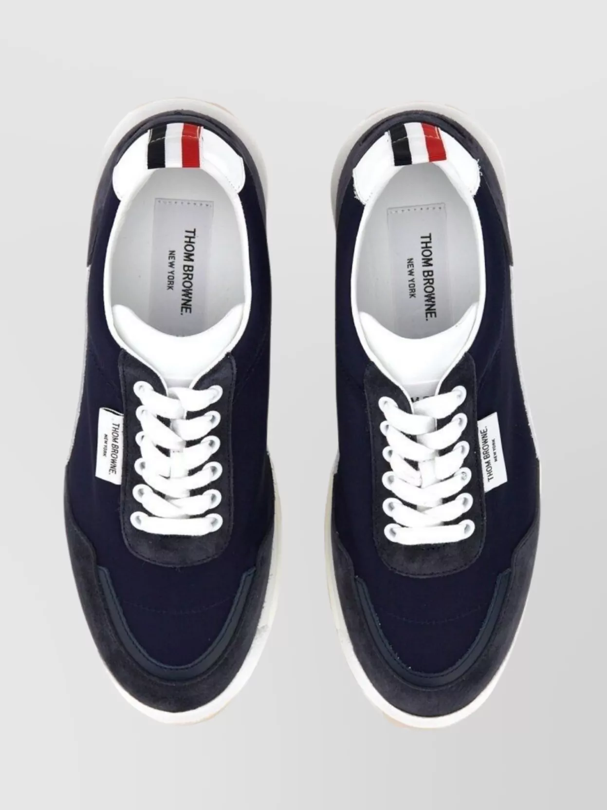 Shop Thom Browne Sneaker With Logo And Pull Tab