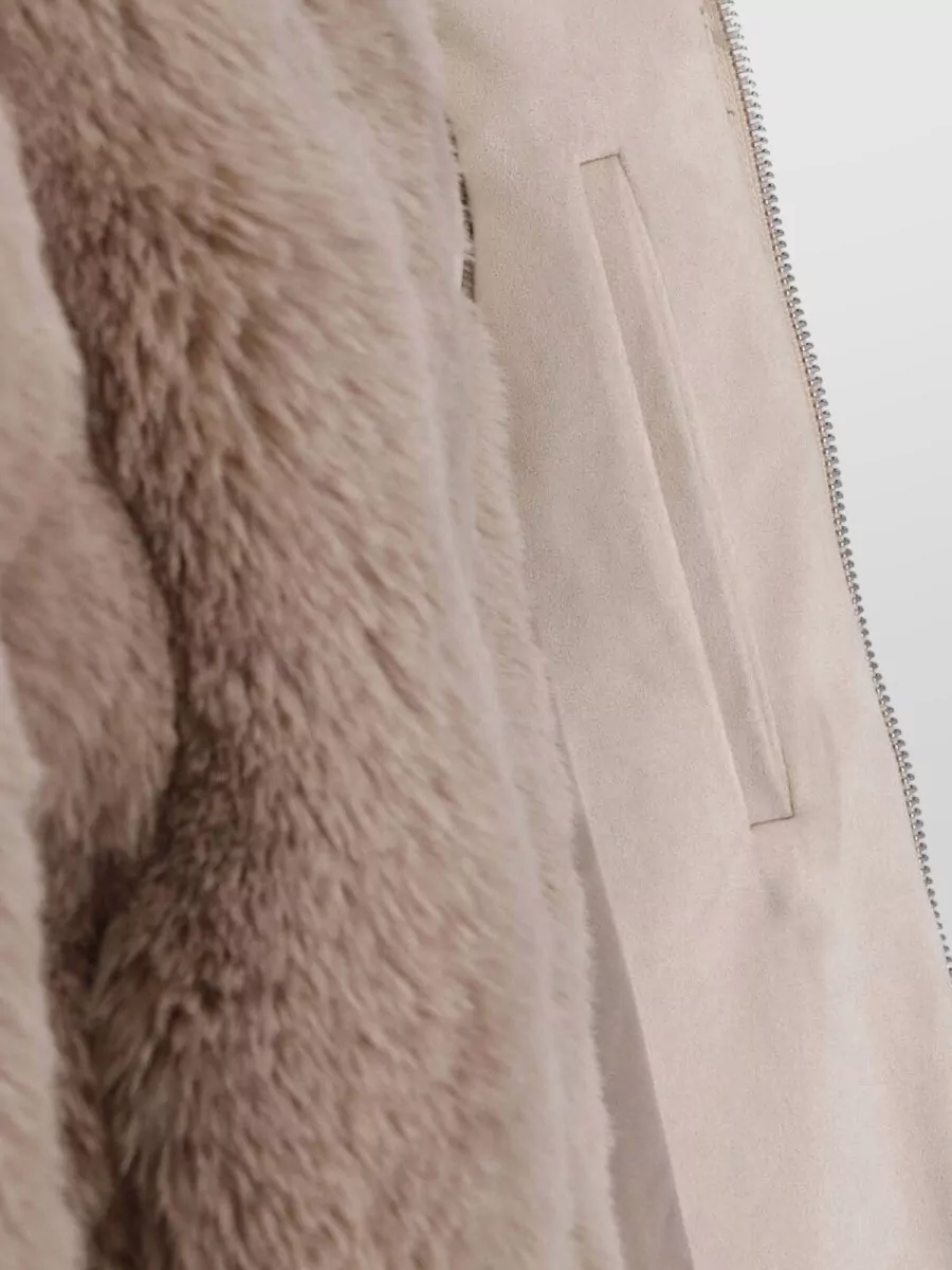 The Frankie Shop Faux Fur Collarless Jacket
