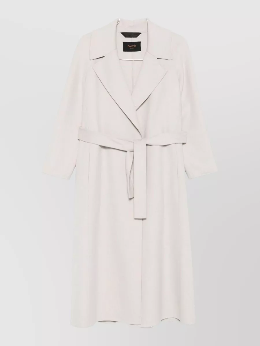 Paltò Wool belted trench coat