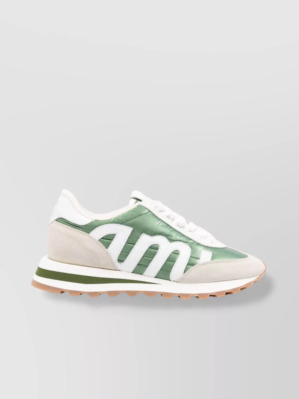 Ami Alexandre Mattiussi Rush Panelled Sneakers In Green