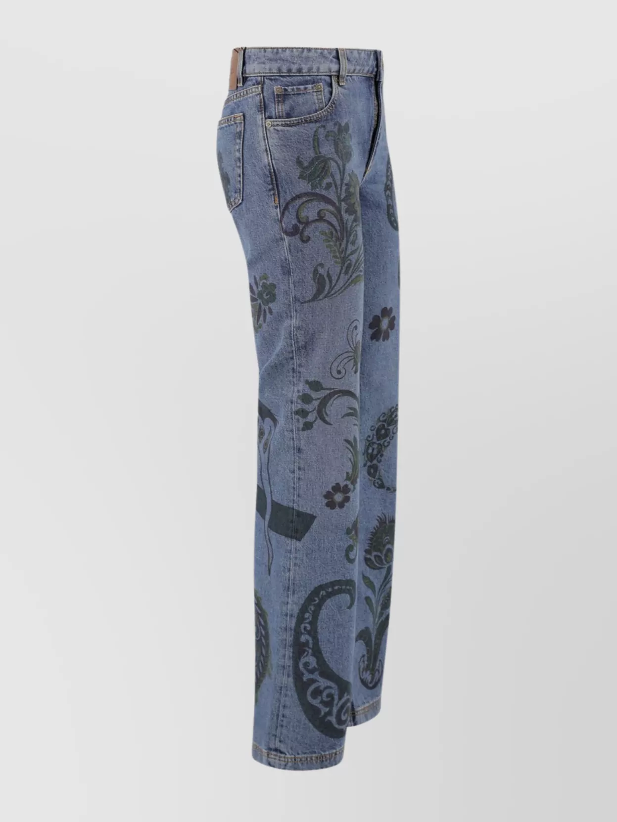 Etro Straight Trousers Paisley Pattern