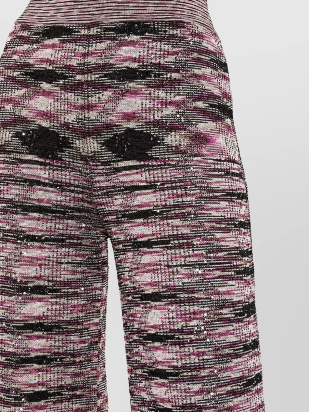 Missoni High Waist Flared Leg Patterned Trousers