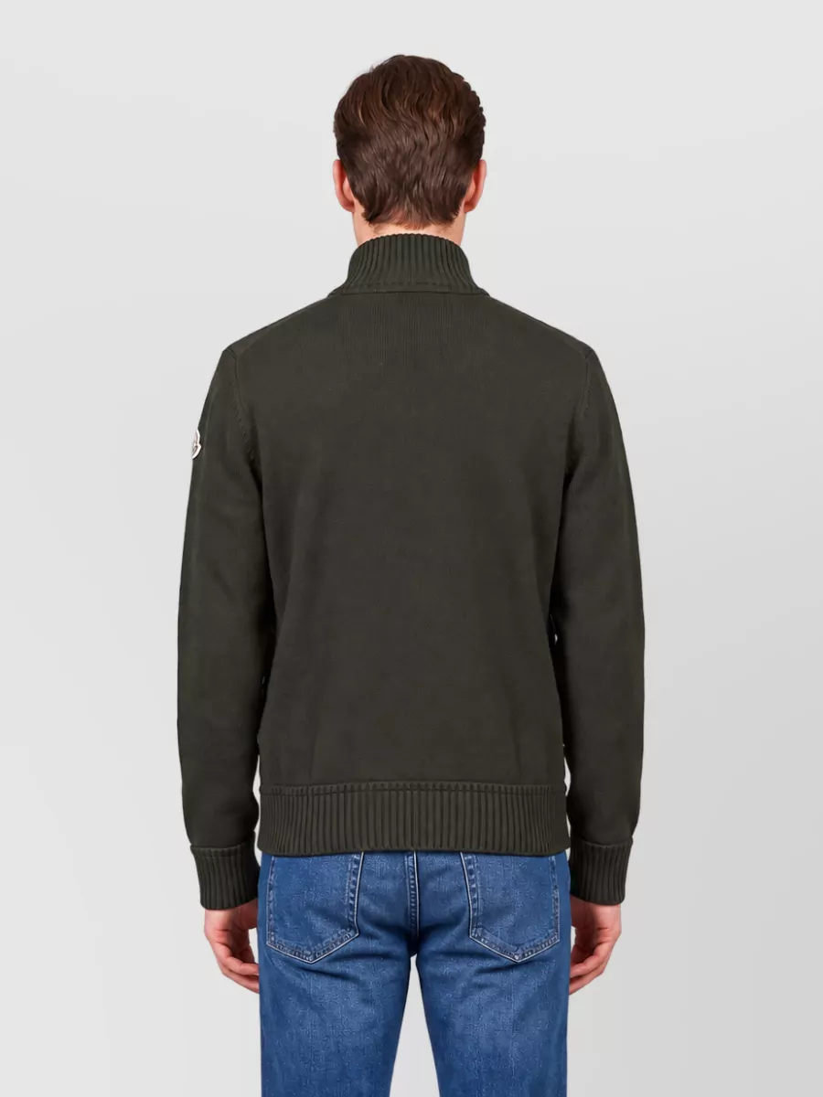 Moncler Down Padded High Neck Zip Cardigan